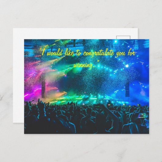 carte de félicitations à l'équipe ou à la personne (Devant / Derrière)