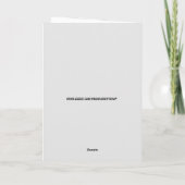 CARTE DE FÉLICITATIONS BACHELOR BACHELORETTE FUNNY (Dos)