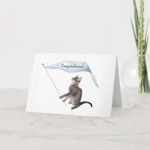 Carte de félicitations Bannière de chat
