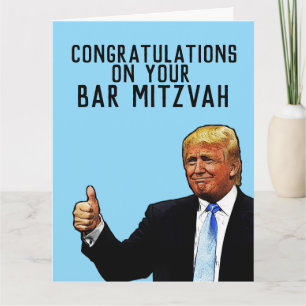 CARTE DE FELICITATIONS BAR MITZVAH DE DONALD TRUMP
