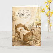 Carte de Félicitations Bienvenue Petit Bébé (Fleur jaune)