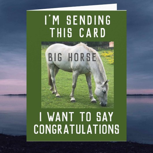 Carte de félicitations Big Horse