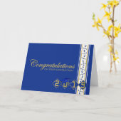 Carte de félicitations Blue & Gold 2019 (Fleur jaune)