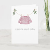 Carte de félicitations Boho Baby Girl (Devant)