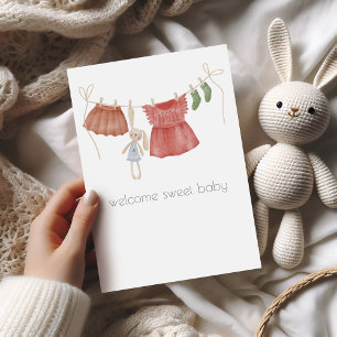 Carte de félicitations Boho Baby Girl