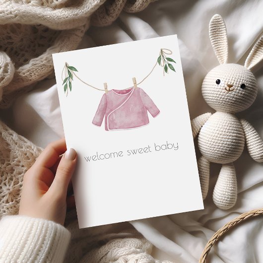 Carte de félicitations Boho Baby Girl