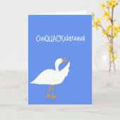 Carte de félicitations Canard (Fleur jaune)