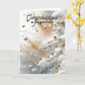 Carte de Félicitations Céleste Célébration (Fleur jaune)