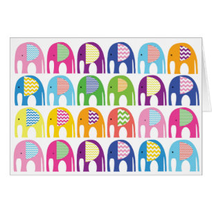 Carte de félicitations C'est une fille - Éléphants