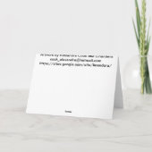 Carte de félicitations Crocus (Dos)