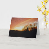 Carte de félicitations "Cross Country Sunset" (Fleur jaune)