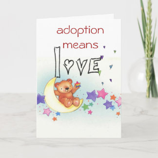 carte de félicitations d'adoption