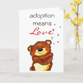 carte de félicitations d'adoption (Fleur jaune)