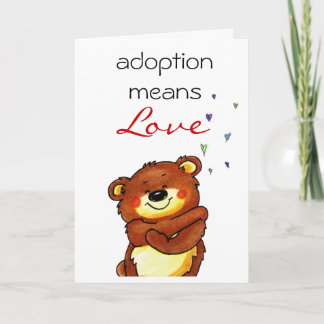 carte de félicitations d'adoption