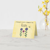 carte de félicitations d'adoption (Fleur jaune)