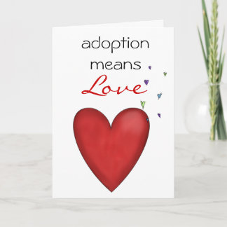 carte de félicitations d'adoption