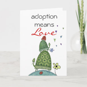 carte de félicitations d'adoption