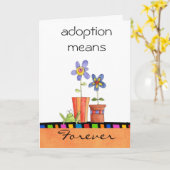 carte de félicitations d'adoption (Fleur jaune)
