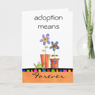 carte de félicitations d'adoption