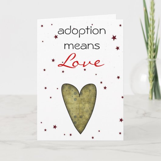 carte de félicitations d'adoption (Devant)