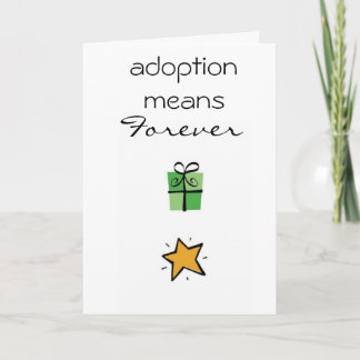 carte de félicitations d'adoption