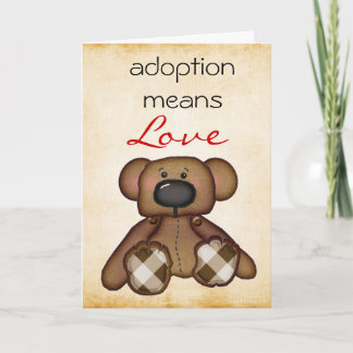 carte de félicitations d'adoption