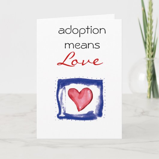 carte de félicitations d'adoption (Devant)