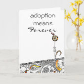 carte de félicitations d'adoption (Fleur jaune)
