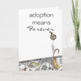 carte de félicitations d'adoption