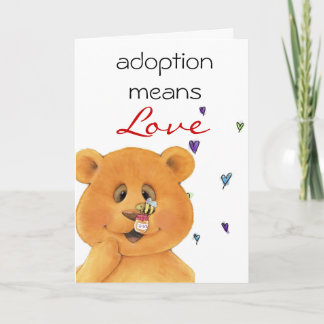 carte de félicitations d'adoption