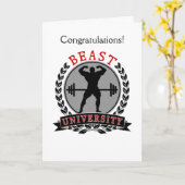 Carte de félicitations de culturisme d'université (Fleur jaune)