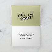 CARTE DE FÉLICITATIONS DE DIPLÔME (Intérieur)