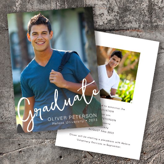 Carte de Félicitations de Diplôme avec Photo en Su