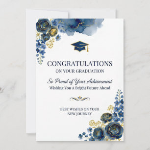 Carte de Félicitations de Diplôme Florale