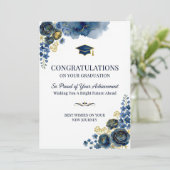 Carte de Félicitations de Diplôme Florale (Debout devant)