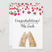 Carte de félicitations de fiançailles (Devant / Derrière)