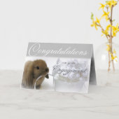 Carte de félicitations de fiançailles (Fleur jaune)