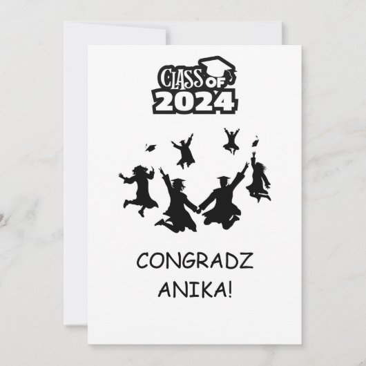 CARTE DE FELICITATIONS DE FIN D'ÉTUDES (Devant)