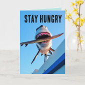 CARTE DE FELICITATIONS DE FIN D'ÉTUDES DE REQUIN (Fleur jaune)