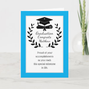 Carte de félicitations de fin d'études personnalis