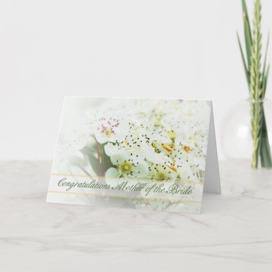 Carte de félicitations de la mère de la mariée ave (Devant)