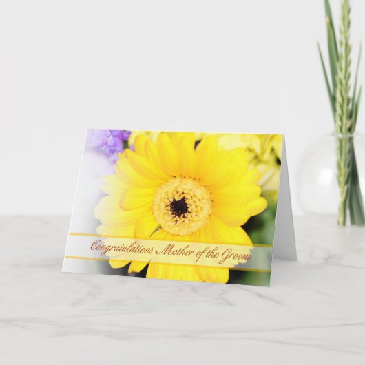 Carte de félicitations de la mère du marié avec mo (Devant)