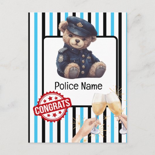 Carte de félicitations de la police (Devant)