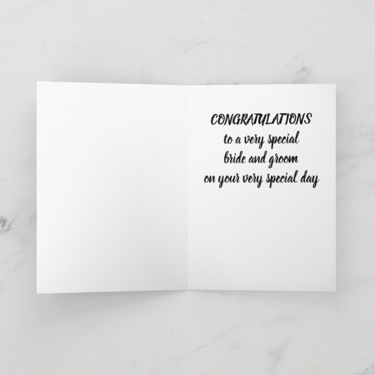 CARTE DE FÉLICITATIONS DE **MARIAGE** (Intérieur)