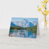 Carte de félicitations de mariage au lac de montag (Fleur jaune)