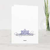 Carte de félicitations de mariage avec doua damasc (Dos)