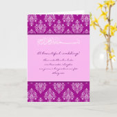 Carte de félicitations de mariage avec doua damasc (Fleur jaune)