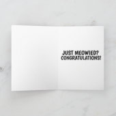 CARTE DE FÉLICITATIONS DE MARIAGE DE CHAT (Intérieur)