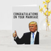 CARTE DE FÉLICITATIONS DE MARIAGE DE DONALD TRUMP (Fleur jaune)