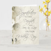 Carte de félicitations de mariage de fille et de (Fleur jaune)